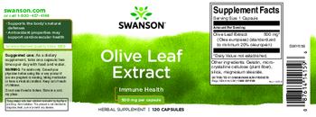Swanson Olive Leaf Extract 500 mg - herbal supplement
