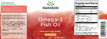 Swanson Omega-3 Fish Oil Lemon Flavor - supplement