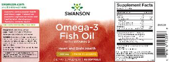 Swanson Omega-3 Fish Oil with Vitamin D 1000 mg Lemon Flavored - supplement