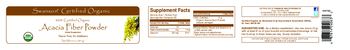 Swanson Organic 100% Certified Organic Acacia Fiber Powder - herbal supplement