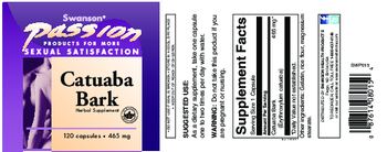 Swanson Passion Catuaba Bark 465 mg - herbal supplement