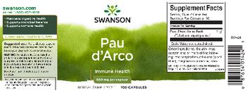 Swanson Pau d'Arco 500 mg - herbal supplement