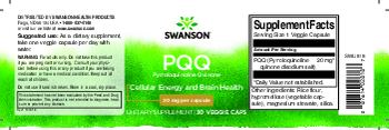 Swanson PQQ 20 mg - supplement