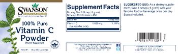 Swanson Premium Brand 100% Pure Vitamin C Powder - vitamin supplement