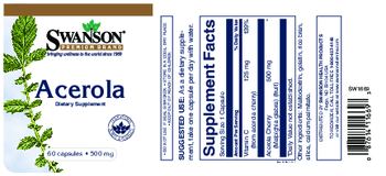 Swanson Premium Brand Acerola 500 mg - supplement
