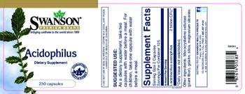 Swanson Premium Brand Acidophilus - supplement