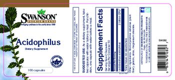 Swanson Premium Brand Acidophilus - supplement