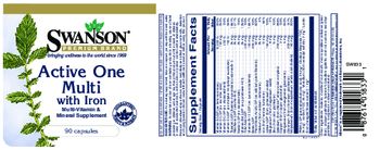 Swanson Premium Brand Active One Multi with Iron - multivitamin mineral supplement