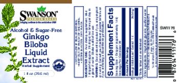 Swanson Premium Brand Alcohol & Sugar-Free Ginkgo Biloba Liquid Extract - herbal supplement