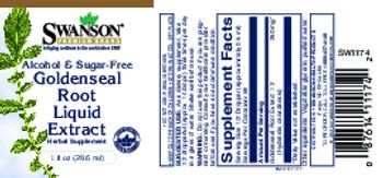 Swanson Premium Brand Alcohol & Sugar-Free Goldenseal Root Liquid Extract - herbal supplement