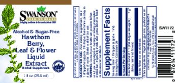Swanson Premium Brand Alcohol & Sugar-Free Hawthorn Berry, Leaf & Flower Liquid Extract - herbal supplement