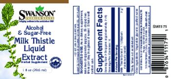 Swanson Premium Brand Alcohol & Sugar-Free Milk Thistle Liquid Extract - herbal supplement