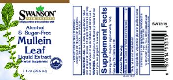 Swanson Premium Brand Alcohol & Sugar-Free Mullein Leaf Liquid Extract - herbal supplement