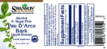 Swanson Premium Brand Alcohol & Sugar-Free Pau d'Arco Bark Liquid Extract - herbal supplement