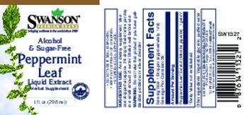 Swanson Premium Brand Alcohol & Sugar-Free Peppermint Leaf Liquid Extract - herbal supplement