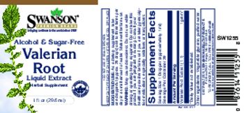 Swanson Premium Brand Alcohol & Sugar-Free Valerian Root Liquid Extract - herbal supplement