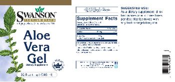 Swanson Premium Brand Aloe Vera Gel - supplement