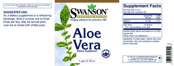 Swanson Premium Brand Aloe Vera - supplement