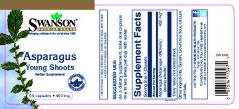 Swanson Premium Brand Asparagus Young Shoots 400 mg - herbal supplement