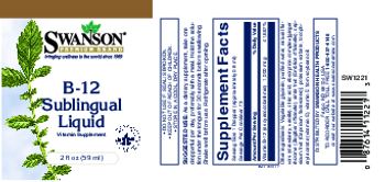 Swanson Premium Brand B-12 Sublingual Liquid - vitamin supplement