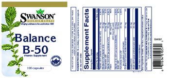 Swanson Premium Brand Balance B-50 - vitamin supplement