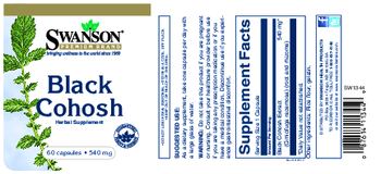 Swanson Premium Brand Black Cohosh 540 mg - herbal supplement