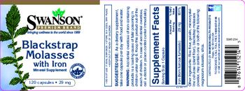 Swanson Premium Brand Blackstrap Molasses with Iron 29 mg - mineral supplement