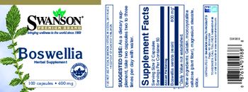 Swanson Premium Brand Boswellia 400 mg - herbal supplement