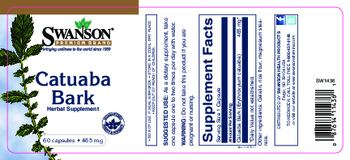 Swanson Premium Brand Catuaba Bark 465 mg - herbal supplement