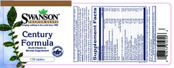 Swanson Premium Brand Century Formula - multivitamin mineral supplement