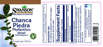 Swanson Premium Brand Chanca Piedra Phyllanthus niruri 500 mg - herbal supplement