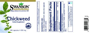 Swanson Premium Brand Chickweed 450 mg - herbal supplement