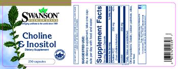 Swanson Premium Brand Choline & Inositol - supplement