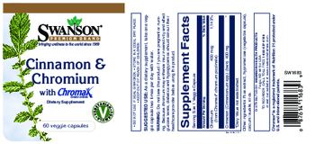 Swanson Premium Brand Cinnamon & Chromium with Chromax Chromium Picolinate - supplement
