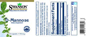 Swanson Premium Brand D-Mannose 700 mg - supplement