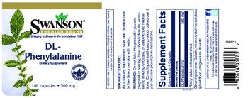 Swanson Premium Brand DL- Phenylalanine 500 mg - supplement