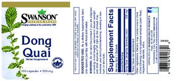 Swanson Premium Brand Dong Quai 530 mg - herbal supplement