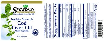 Swanson Premium Brand Double-Strength Cod Liver Oil - vitamin supplement