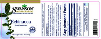 Swanson Premium Brand Echinacea 400 mg - herbal supplement