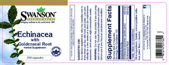 Swanson Premium Brand Echinacea With Goldenseal Root - herbal supplement