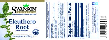 Swanson Premium Brand Eleuthero Root 425 mg - herbal supplement