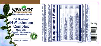Swanson Premium Brand Full Spectrum 14 Mushroom Complex - herbal supplement