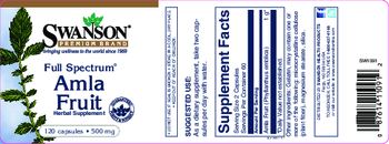 Swanson Premium Brand Full Spectrum Amla Fruit 500 mg - herbal supplement