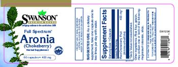 Swanson Premium Brand Full Spectrum Aronia (Chokeberry) 400 mg - herbal supplement