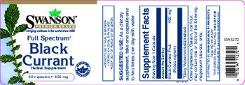Swanson Premium Brand Full Spectrum Black Currant 400 mg - herbal supplement