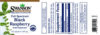 Swanson Premium Brand Full Spectrum Black Raspberry 425 mg - herbal supplement