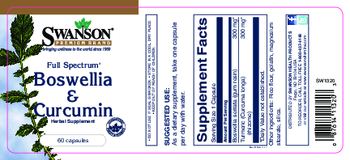 Swanson Premium Brand Full Spectrum Boswellia & Curcumin - herbal supplement
