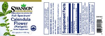 Swanson Premium Brand Full Spectrum Calendula Flower (Marigold) 400 mg - herbal supplement