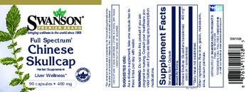 Swanson Premium Brand Full Spectrum Chinese Skullcap 400 mg - herbal supplement