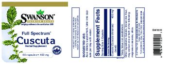 Swanson Premium Brand Full Spectrum Cuscuta 400 mg - herbal supplement